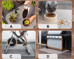 Podložka pod stoličku 120x90 cm priesvitná