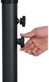 InternetovaZahrada LED slnečník Brazília 300 cm - tmavošedý