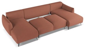 Ružová rohová pohovka Malie – Makamii