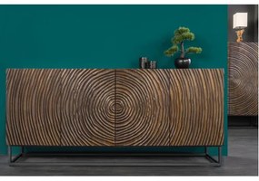 Komoda 44580 Zen Circle 180cm Drevo Mango Hnedá-Čierna - Komfort-nábytok