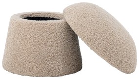 Béžový taburet z textílie buklé Bocca – Bloomingville