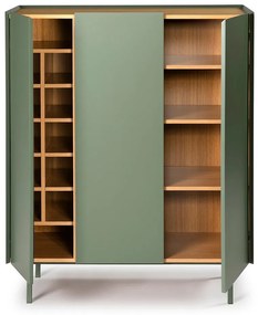 Zelená vysoká komoda v dekore duba 95x120 cm Arista – Teulat