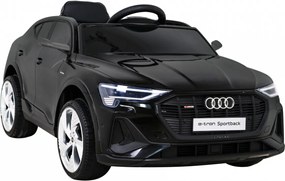 Ramiz Audi E-Tron Sportback pre deti Čierna + Pilot + pohon 4x4 + pomalý štart + rádio MP3 + LED
