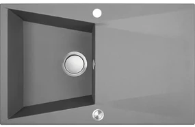 Laveo Grenada, 1-komorový granitový drez 780x480x204 mm, šedá, LAV-SBG_511T