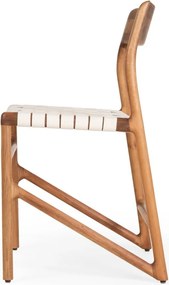 Biela/hnedá jedálenská stolička Fawn – Gazzda