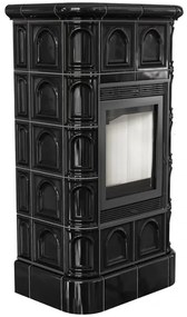 Krbové kachle Blanka čierny obklad, 8 kW, 160 Ø