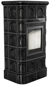 Krbové kachle Blanka čierny obklad, 8 kW, 160 Ø