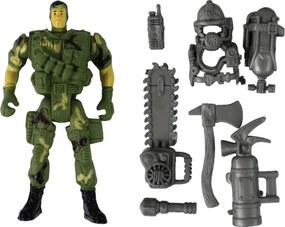 LEAN Toys Vojenská súprava: vrtuľník, bojové vozidlo, veža a vojak