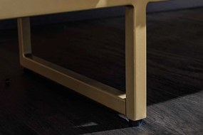Dizajnový konferenčný stolík Daichi 110 cm mango / mramor