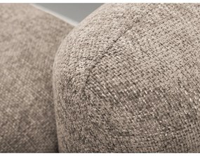 Svetlohnedá ženilková rozkladacia/s úložným priestorom rohová pohovka (ľavý roh/s leňoškou) Mele – Makamii