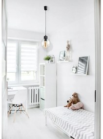 BERGE E27 LED luster závesné svietidlo, sklenená guľa, priehľadné