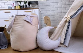 Detský kôš na hračky SOFT - BÉŽOVÝ