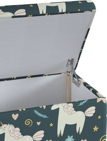 Truhlica čalúnená farba produktu hnedá látka vzorované