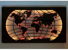 Li-Go 4709/DUB2 - LED RGBW nástenná dekorácia LED/24W/230V 125x74 cm dubová + diaľkový ovládač