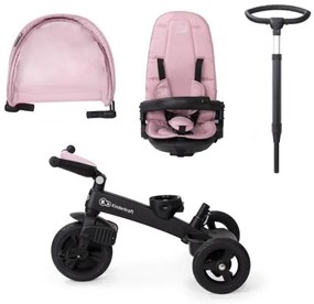 KINDERKRAFT - Detská trojkolka 5v1 EASYTWIST ružová/čierna