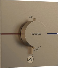 Hansgrohe ShowerSelect Comfort E, termostat pod omietku pre 1 spotrebič a ďalší výtok, kartáčovaný bronz, HAN-15575140