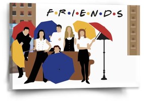 Sablio Obraz Seriál Priatelia FRIENDS Gauč pri fontáne - 60x40 cm