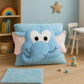 AKCIA Detský vankúš CUDDLI FRIENDS 70x70 cm plyšový - viac farieb II. akosť Farba: Modrá