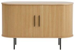 Komoda v dekore duba s posuvnými dverami v prírodnej farbe 120x76x45 cm Nola – Unique Furniture