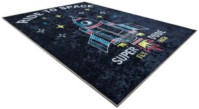 Koberec JUNIOR 52069.801 vesmír / raketa, čierny