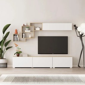 Moderná TV stena Houseland Free du zafírová/biela