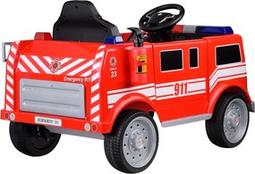 JOKOMISIADA Hasičské auto na batérie s majákmi a sirénou a rádiom PA0313