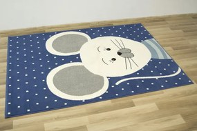 Detský koberec LUNA KIDS 534221/94955 - Myška, modrý