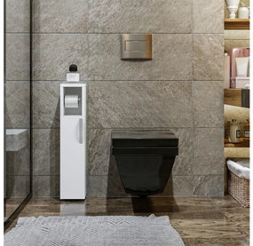 Skrinka s držiakom toaletného papiera STAR 65x15 cm biela