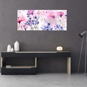 Obraz - Akvarelová lúka (120x50 cm)