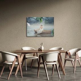 Obraz - Žena na loďke (70x50 cm)