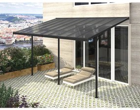 Pergola Rojaplast Bruce H 557x305x240/285 cm sivá