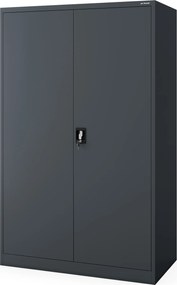 Kovová kancelárska skriňa antracitová JAN II D600 1150 x 1850 x 600 mm