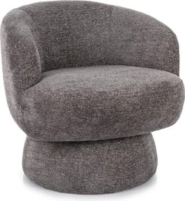 Otočné dizajnové kreslo COSMIC RAVEN, sivé