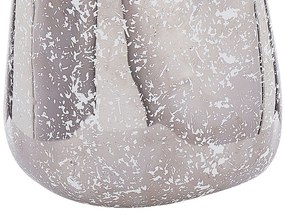 Kamenina Dekoratívna váza 20 Strieborná CIRTA Beliani