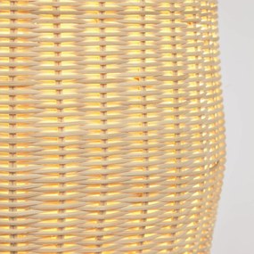V prírodnej farbe ratanová stojacia lampa s ratanovým tienidlom (výška 120 cm) Kamaria – Kave Home