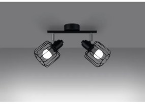 Sollux SL.1115 - Bodové svietidlo BELUCI 2xE14/40W/230V čierna