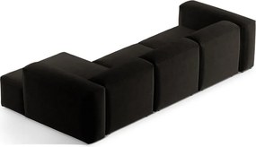 Čierna rohová pohovka (pravý roh/s leňoškou) Bergamo – Cosmopolitan Design