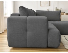 Tmavosivá rozkladacia/s úložným priestorom rohová pohovka (pravý roh/do L) Fuji – Bobochic Paris