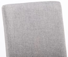 Jedálenská stolička Inn (SET 4 ks) - látka, nohy čierne - Svetlo sivá