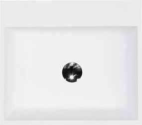 Besco Doskové umývadlo z liateho mramoru Vera Glam S UM D 50x42x15 cm, bez otvoru pre batériu
