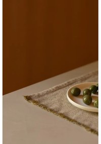 Ľanové prestieranie Lounas 46x35, olivovo zelené