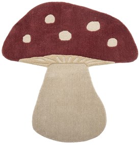Bloomingville Vlnený koberec Mushroom 90 x 85 cm