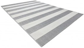 Koberec Floorlux sizal flat 48644/637- Pásy sivo biely