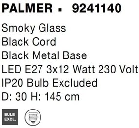 Luster na lanku Palmer A 30 čierne
