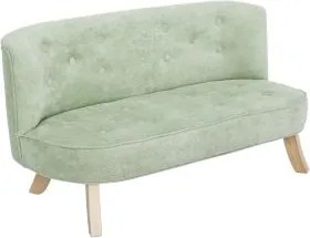 Detská sedačka špinavo zelená 25 cm Drevo