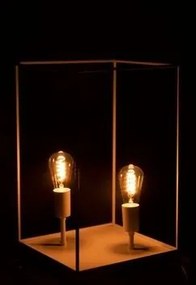 Lampa z bieleho kovového rámu Tilde L - Ø 30,5 * 51 cm