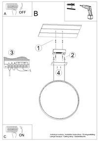 Thoro TH.220 - LED Luster na lanku RIO LED/30W/230V CRI90 3000K pr. 55 cm zlatá