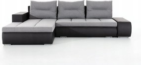 Rohová sedačka Ottaro (sivá čierna) (L)
