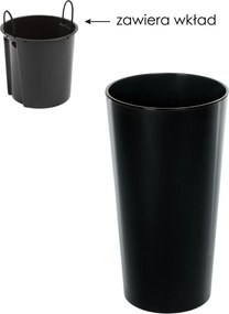 Kvetináč Lilia 190 mm s vložkou – čierny*45358