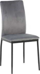 Jedálenská stolička Mette, stredne šedá látka%